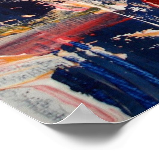 Moderne Abstracte drukkerij met expressionistisch Poster (Hoek)