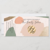 Moderne Abstracte Earth Tones Gold Cadeaubon (Achterkant)