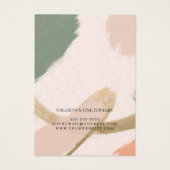 Moderne Abstracte Earth Tones Gold Earring Display Visitekaartje (Achterkant)