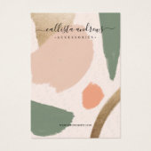 Moderne Abstracte Earth Tones Gold Earring Display Visitekaartje (Voorkant)