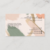 Moderne Abstracte Earth Tones Gold Signature Scrip Visitekaartje (Achterkant)