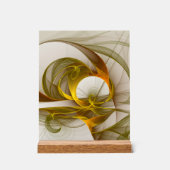 Moderne Abstracte edelmetaalkleuren Fractal Acryl Bord (Voorkant)
