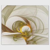 Moderne Abstracte edelmetaalkleuren Fractal Cadeaupapier (Vlak)