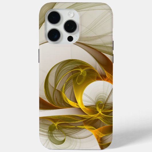 Moderne Abstracte edelmetaalkleuren Fractal Case-Mate iPhone Case (Achterkant)