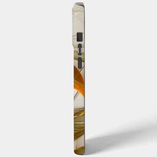 Moderne Abstracte edelmetaalkleuren Fractal Case-Mate iPhone Case (Achterkant / Links)