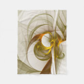 Moderne Abstracte edelmetaalkleuren Fractal Fleece Deken (Voorkant)
