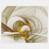 Moderne Abstracte edelmetaalkleuren Fractal Fleece Deken (Voorkant (Horizontaal))