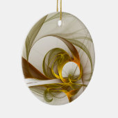 Moderne Abstracte edelmetaalkleuren Fractal Keramisch Ornament (Rechts)