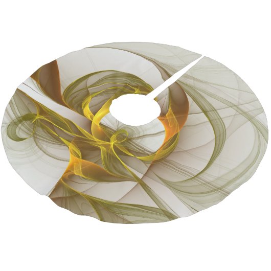 Moderne Abstracte edelmetaalkleuren Fractal Kerstboom Rok (Gekanteld)
