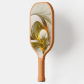 Moderne Abstracte edelmetaalkleuren Fractal Pickleball Paddle (Links)