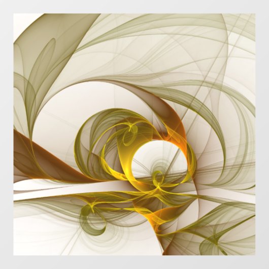 Moderne Abstracte edelmetaalkleuren Fractal Raamsticker (Vel)