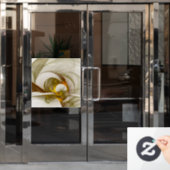 Moderne Abstracte edelmetaalkleuren Fractal Raamsticker (Kantoordeur)