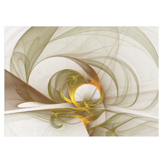 Moderne Abstracte edelmetaalkleuren Fractal Tafelkleed (Voorkant (Horizontaal))