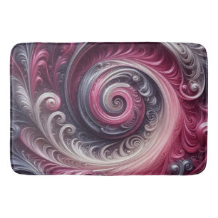 Moderne Abstracte Eenvoudige Draaiende Roze en Paa Badmat
