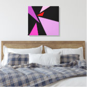 Moderne Abstracte eenvoudige geometrische roze roz Canvas Afdruk (Insitu (Slaapkamer))