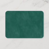 Moderne Abstracte Emerald Wedding Website RSVP Informatiekaartje (Achterkant)