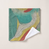 Moderne, abstracte en dynamische kleurlijnen bad handdoek (Wasdoekje)