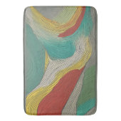Moderne, abstracte en dynamische kleurlijnen badmat (Voorkant Verticaal)
