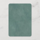 Moderne Abstracte Eucalyptus Groene Trouwreceptie Informatiekaartje (Achterkant)