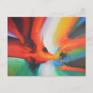 Moderne Abstracte expressionisme Acrlylic Painting Briefkaart