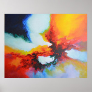 Moderne Abstracte expressionisme Acrlylic Painting Poster