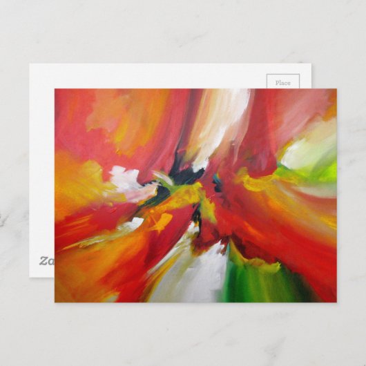 Moderne, Abstracte expressionist, aangepaste opmaa Briefkaart (Voorkant / Achterkant)