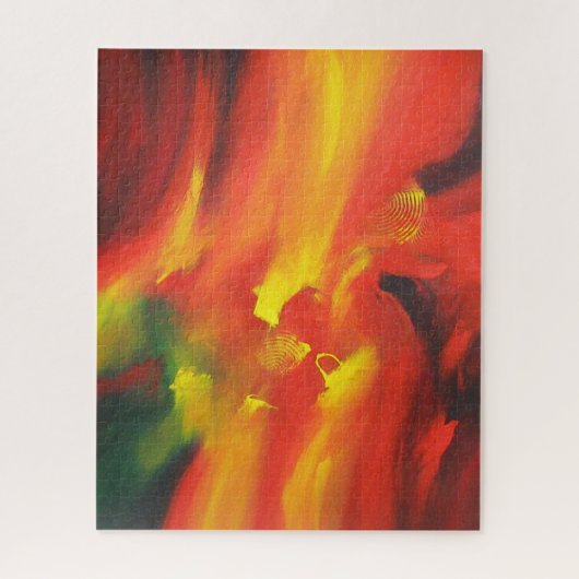 Moderne Abstracte expressionist schilderend trendy Legpuzzel (Verticaal)