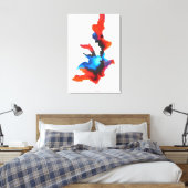 Moderne Abstracte expressionist zwart-wit Canvas Afdruk (Insitu (Slaapkamer))