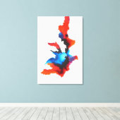 Moderne Abstracte expressionist zwart-wit Canvas Afdruk (Insitu (Houten vloer))