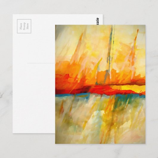 Moderne Abstracte expressionistische schilderijen Briefkaart (Voorkant / Achterkant)