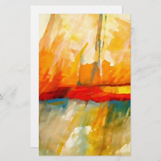 Moderne Abstracte expressionistische schilderijen Briefpapier (Voorkant / Achterkant)