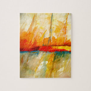 Moderne Abstracte expressionistische schilderijen Legpuzzel