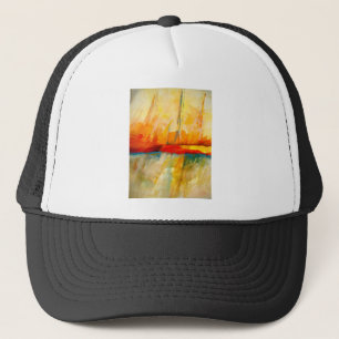 Moderne Abstracte expressionistische schilderijen Trucker Pet