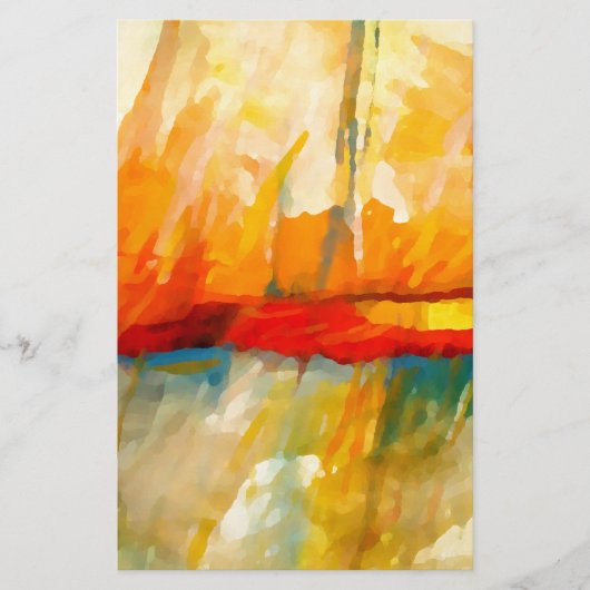 Moderne Abstracte Expressionistische Schilderkunst Briefpapier (Voorkant)