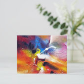 Moderne Abstracte expressionistische Sjabloon voor Briefkaart (Staand voorkant)