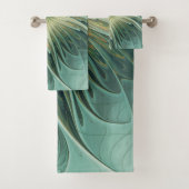 Moderne Abstracte Fantasy Flower Fractal Art Bad Handdoek (Insitu)