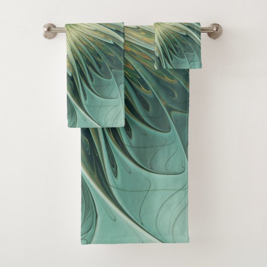 Moderne Abstracte Fantasy Flower Fractal Art Bad Handdoek (Insitu)