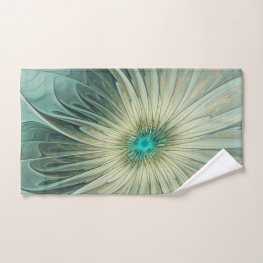 Moderne Abstracte Fantasy Flower Fractal Art Bad Handdoek (Handdoek)