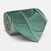 Moderne Abstracte Fantasy Flower Fractal Art Stropdas (Opgerold)