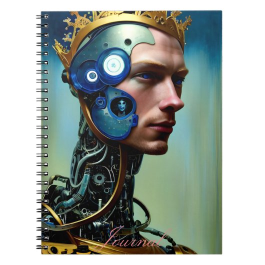 Moderne Abstracte Fantasy Male Journal Notitieboek (Voorkant)