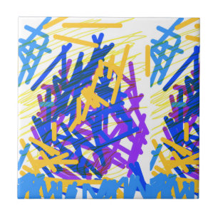 Moderne Abstracte Feestelijke Verfsplash Tegeltje