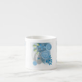 Moderne Abstracte Floral Espresso Kop (Voorkant)