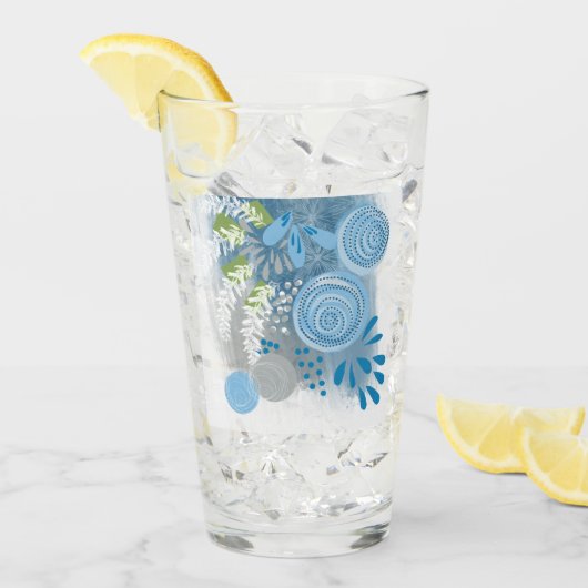 Moderne Abstracte Floral Glas (Voorkant ijs)