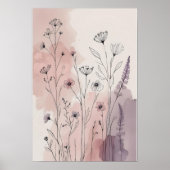 Moderne Abstracte Floral Wall Art VIII Poster (Voorkant)