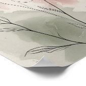 Moderne Abstracte Floral Wall Art X Poster (Hoek)