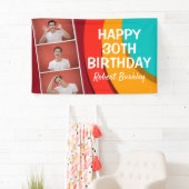 Moderne Abstracte fotocollage | Birthday Banner (Insitu)