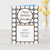 Moderne Abstracte fotokaart Happy Birthday opa Kaart (Gele Bloem)