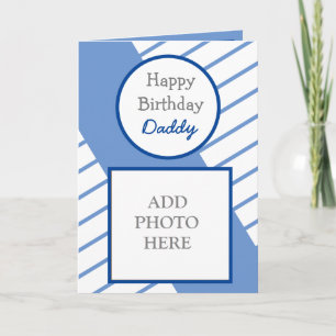 Moderne Abstracte fotokaart Happy Birthday papa Kaart
