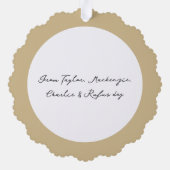 Moderne Abstracte Fototekst Gepersonaliseerde Kers Ornament Kaart (Achterkant)