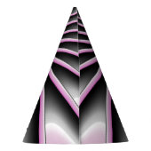 Moderne Abstracte Gekke Fractale Kunstpatroon Feesthoedjes (Achterkant)